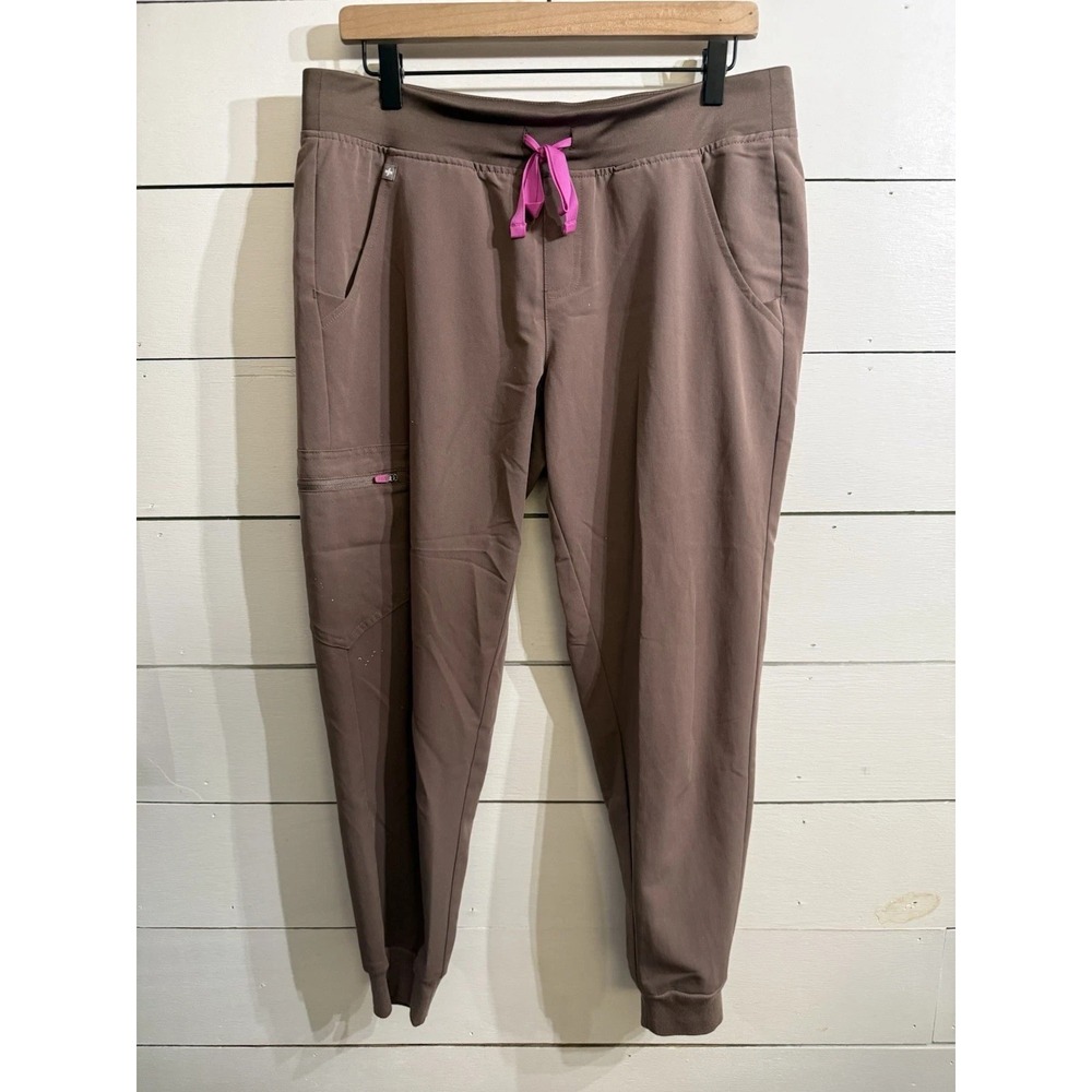 FIGS Zamora Jogger Scrub Pants Size XS Smokey Taupe Professional Tech Medical